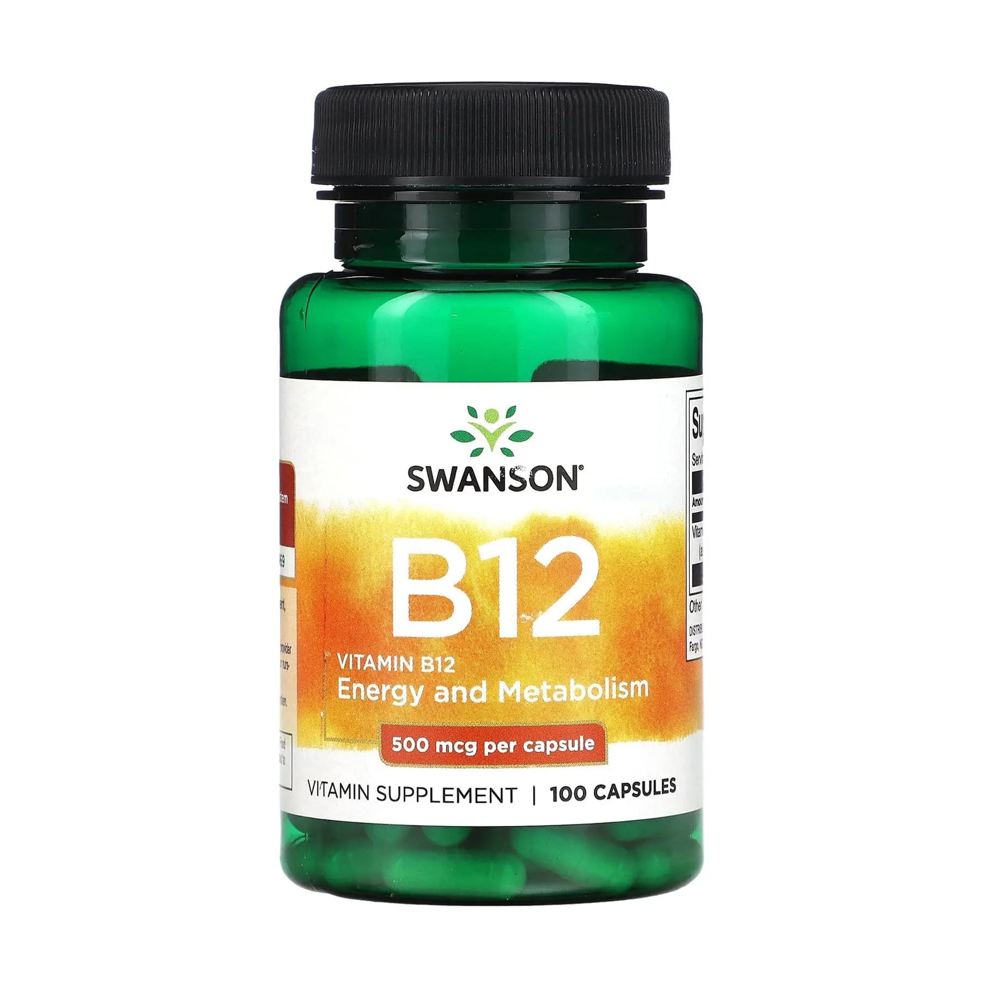 Вітамін B12 Swanson Vitamin B12, 500 мкг, 100 капсул